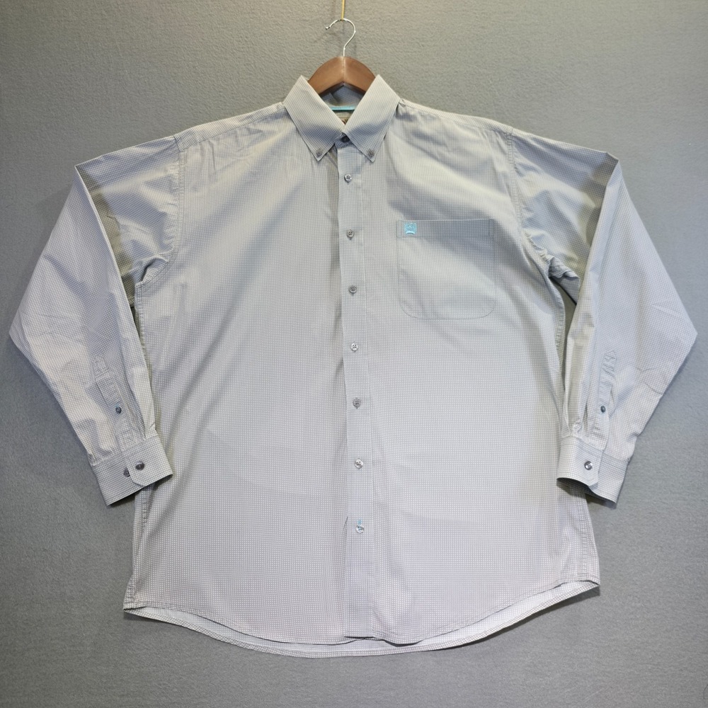 Cinch Men's Brown Long Sleeve Button Up Shirt Size Medium